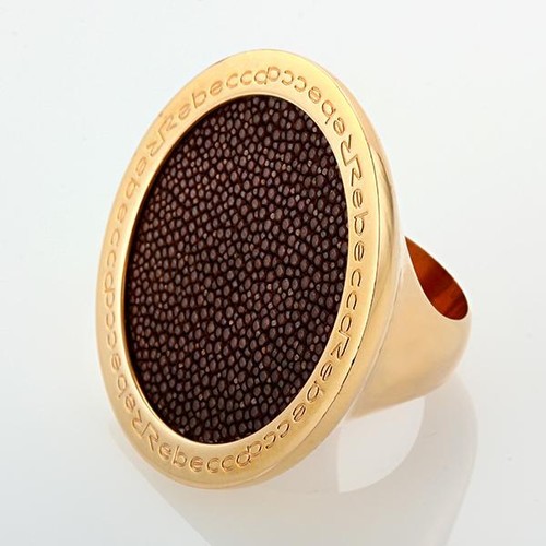 Anello medaglione pelle - anello,