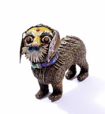 Cinese Dorato Argento Smalto