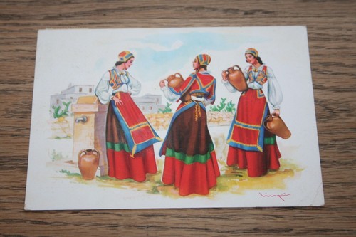 Cartolina costumi sardegna - cartolina,