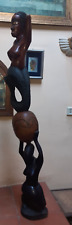 Scultura vintage- Artigianato Africano in Legno pregiato -145 cm- 15 kg -anni 60