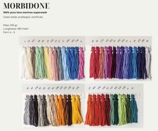GOMITOLI 100% MERINO SUPERWASH COLORI VARI FERRI 4.5/5 100 g "MORBIDONE"