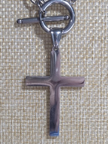 Collana croce acciaio - croce, 24"