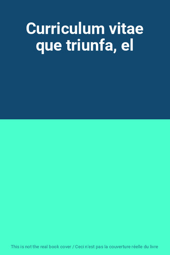 Curriculum vitae que triunfa
