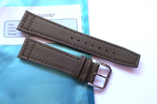 Strap 21mm green canvas - eu, and