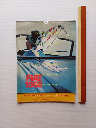 Fiat calendario 1966 italiano - calendario,
