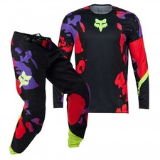 Offerta kit maglia e pantaloni Fox - ADULTO 360 THROTTLE - nero/rosso/giallo/viola
