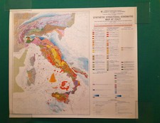 Carta Strutturale cinematica Italia Geologia Scala 1:2.000.000 Anno 1989 868