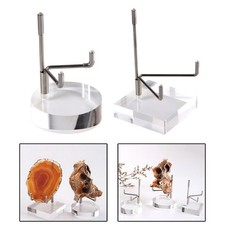 Espositore Base Acrilica Trasparente per Cristalli Minerali Fossili e Targhe