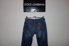 Dolce&Gabbana Black Label Run. Jeans sbiaditi placca logo 14 ORO 44 IT 31 US, RARO