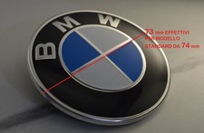 STEMMA BMW 74 MM 73 DIAMETRO CALIBRATO EFFETTIVO LOGO BMW FREGIO A DUE PIN BLU