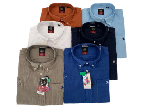 Camicia uomo puro lino mezza - lino,