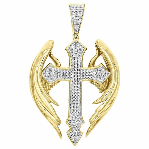 Ciondolo croce diamante creato