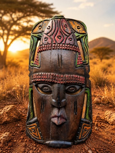 Grande maschera africana - grande,