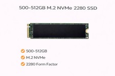 500-512GB m.2 NVMe 2280 SSD |