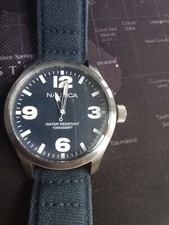 OROLOGIO NAUTICA IMPERMEABILE 100 Mt. CINTURINO JEANSATO