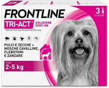 Frontline TRI-ACT 3 pipette per cani di 2-5 kg antiparassitario NEW