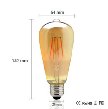 LAMPADA LED FILAMENTO 8W E27