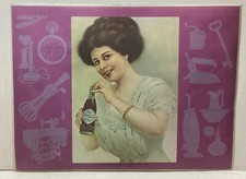 COCA COLA TOVAGLIETTA AMERICANA IN PLASTICA VINTAGE IMMAGINE PUBBLICITARIA COKE