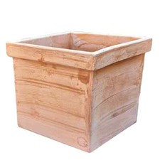 Vaso quadrato cubo in terracotta bordo quadro resistente Gelo  fioriera