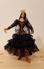 Bambola BALLERINA FLAMENCO spagnola, in plastica e stoffa, anni '60, vintage