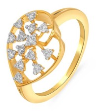 Anello Cluster In Oro Giallo