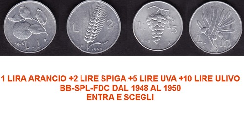 10 lire - 1+2+5+10,