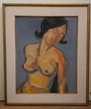 Dipinto Olio su Tela Nudo