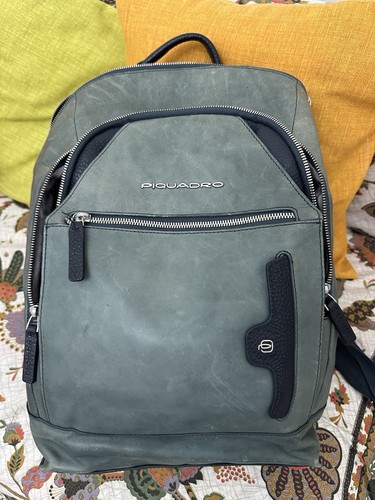 Zaino piquadro pelle blu - pelle,