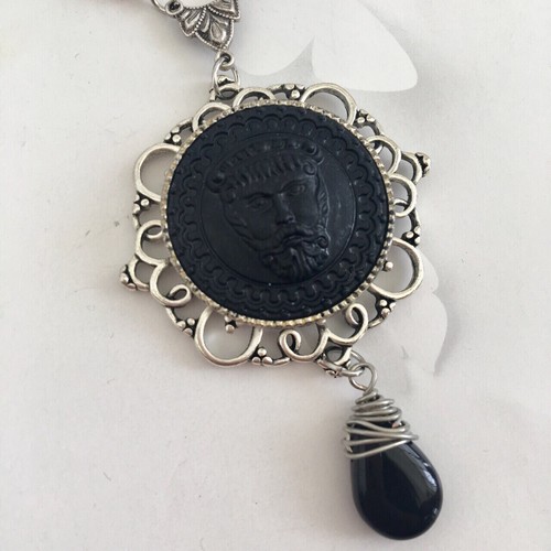 Collana bottone versace - collana,