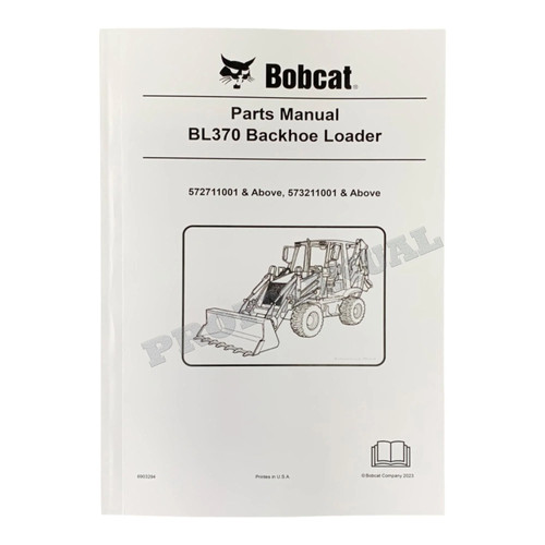 Bobcat bl370 manuale catalogo - manuale,