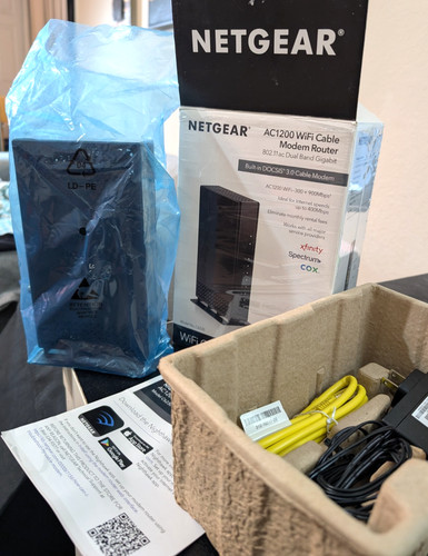 Open box netgear modem via - netgear,