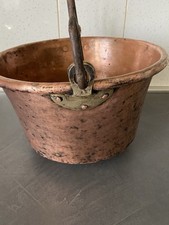 GRANDE ANTICO PAIOLO IN RAME - CALDERONE EPOCA PRIMI '900 ORIGINALE