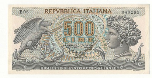 500 lire aretusa decr - 500, 20