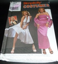 Abito Marilyn Monroe Halter vestito Norma Jean costume motivo cucito 10-14 LARP