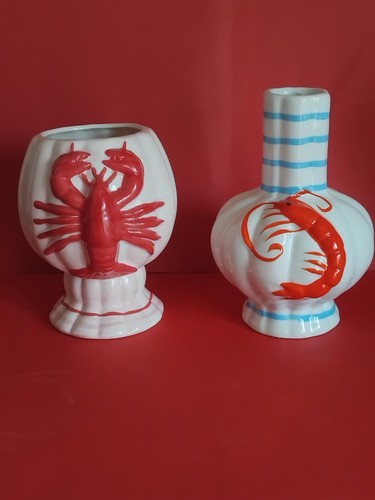 Coppia vasi ceramica dipinta - vasi,