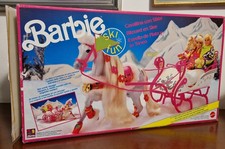 Cavallo Blizzard Con Slitta Barbie Sky Fun Mattel Completo
