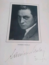 1921 POETA RANIERO NICOLAI AUTOGRAFO FOTO DI ANTON GIULIO BRAGAGLIA FUTURISTA 