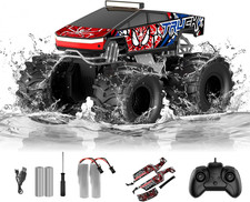 Auto Telecomando, Monster Truck Anfibio Giocattoli per Ragazzi RC Auto, 2.4 GHz Wate