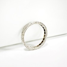 Fede nuziale vintage con diamanti in platino