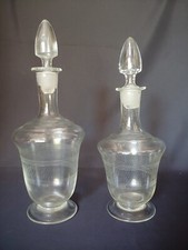 ELEGANTI BOTTIGLIE LIBERTY CRISTALLO PRIMI 900 COPPIA BROCCHE DECANTER