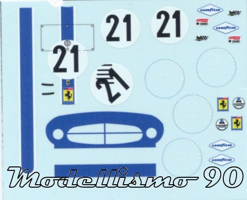 Decal ferrari 365 - 365, nart
