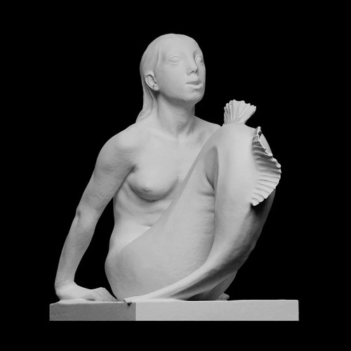 Statua scultura sirena donna - scultura,