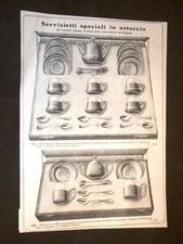 Moda e Costume Catalogo d'Epoca Servizietti da caffè in astuccio e Servizio
