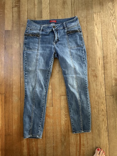 Jeans donna guess blu crop - jeans,