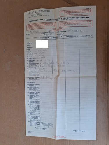 Documento emigrazione san - documento,
