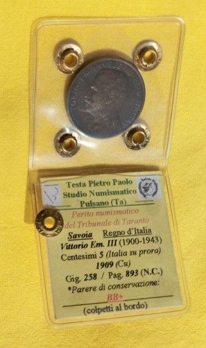 1909 centesimi italia su - 1909,