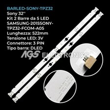 KIT 2 BARRE STRIP 5 LED TV