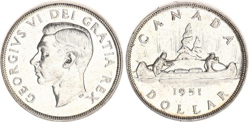 Canada dollaro 1951 giorgio - canada,