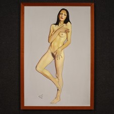 Nudo femminile quadro firmato Vellani Marchi dipinto italiano ad olio XX secolo