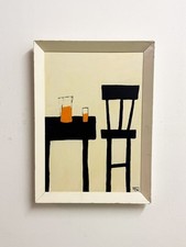 Tavolo dipinto olio sedie